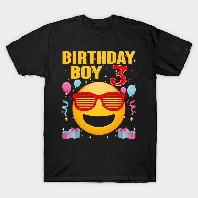 Birthday Boy 3 Years Old T-Shirt by chung bit